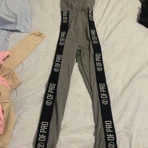 Gray DF Pro Jumpsuit with Black Straps